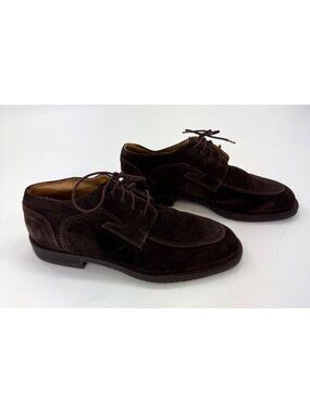 Vintage Cable & Co Hugo Chuckla Italy Brown Suede Leather Mens Lace-Up Dress Sho